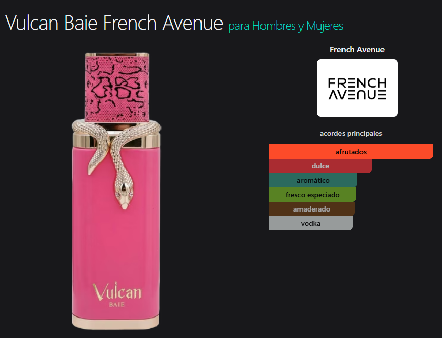 Vulcan Baie French Avenue